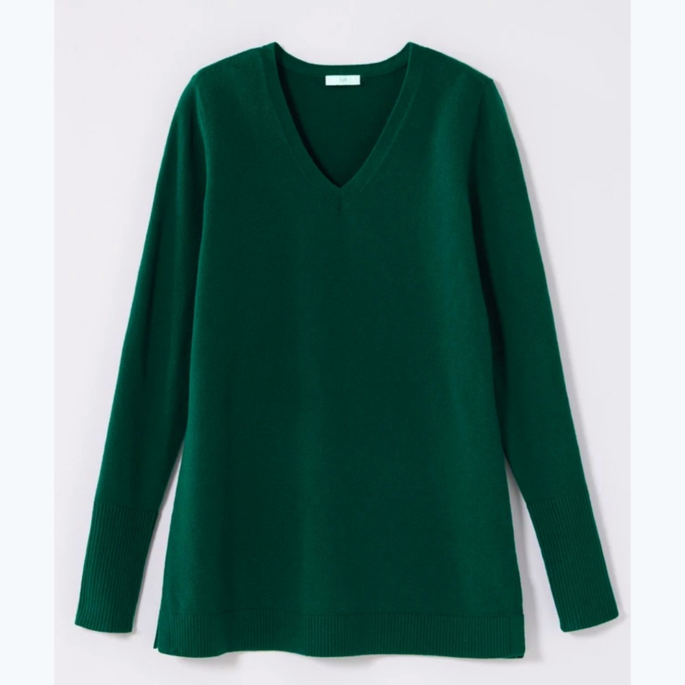 J. Jill Wool Silk V-Neck Pullover Sweater Size Small